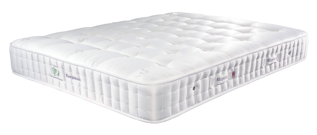 White mattress on a white background
